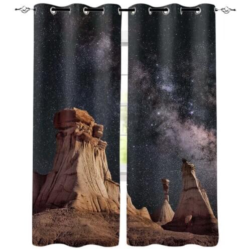 Desert Landscape Under The Stars Bedroom Modern Window Curtain for Living Room Decoration Curtains Home Textile Drapes