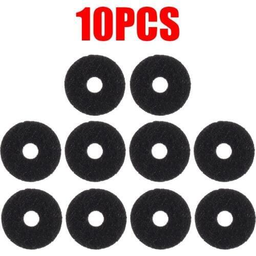 10pcs/set Electric Guitar Bass Shoulder Strap Buttons Felt Washers Spacers Guitar Parts & Accessories