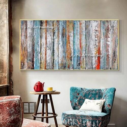 100% Handmade Abstract Colorful Tree Handmade Artwork Paintings Decoration Oil Painting on Canvas For Living Room