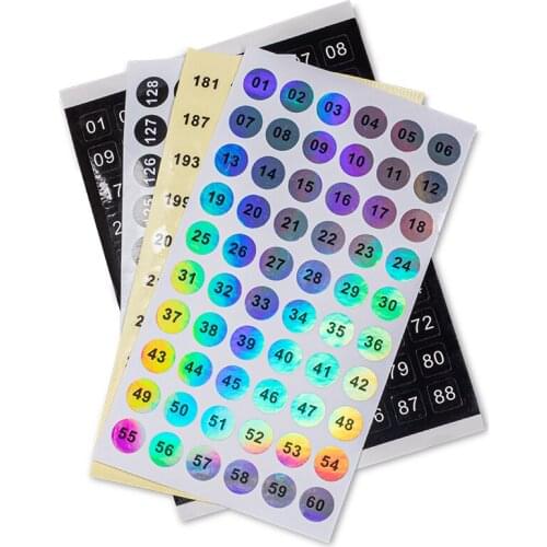 Number Sticker Label For Nail Polish Color Gel Varnish 1-60/ 61-120/ 121-180/181-240 Marking Numbering Manicure Tool