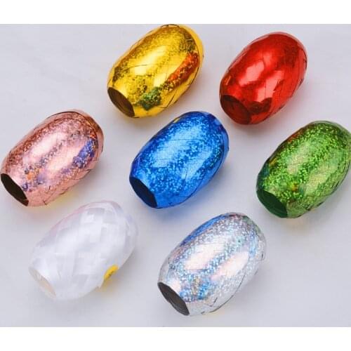 6pcs 10m Laser Ribbon for Balloons Accessories Balloon Party Decoration Wedding Supplies Favors Rope Birthday Rose Gold Party