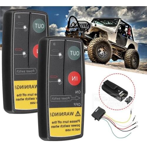 24V Car Electric Winch Wireless Remote Control System Manual Transmitter Set Truck ATV Vehicle Trailer Kit for Jeep ATV Winch