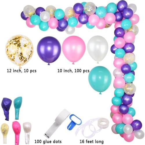 Latex Balloon Chain Baby Shower Decoration Boy Girl Pink Balloon Arch Kit Balloon Garland Shower Party Backdrop Decoration