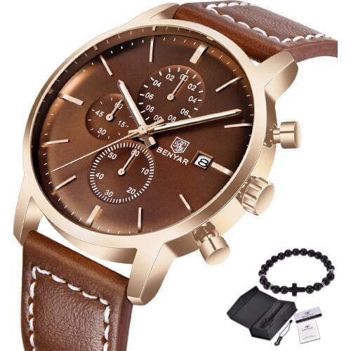 2019 BENYAR Fashion Chronograph Sport Mens Watches Brand Luxury Quartz Watch Reloj Hombre saat Clock Male hour relogio Masculino