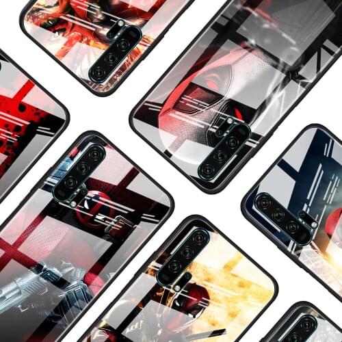 Deadpool Hero Marvel for Honor 30 20 10 9X Pro Plus Lite 8X Huawei Y8P Y6P Y5P Y9 Y7 Y6 2019 Tempered Glass Phone Case