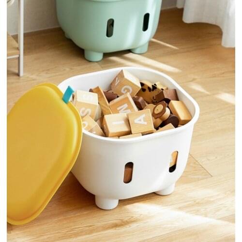 Children storage stool multipurposes kids plastic cute cartoon style sgabello with organizer function
