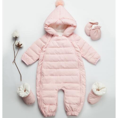 Infant Baby Winter Jumpsuit Overalls for Newborns Baby Rompers White Duck Down Romper Thick Warm Kids Outerwear Coats