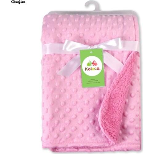 Baby Blanket Swaddling Newborn Baby Diapers Thermal Soft Fleece Blanket Solid Bedding Set Cotton Quilt Bath Newborn Products