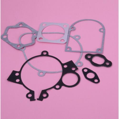 DWCX New 1 Set Motorcycle Gas Engine Gasket Kit Metal & Paper Fit for 2 Stroke 49cc 66cc 80cc Motorized Bike