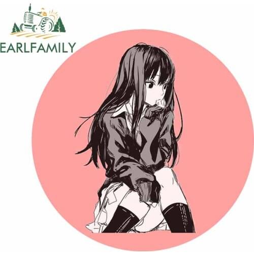 EARLFAMILY 13cm x 13cm for Anime Decal Car Accessories Stickers Vinyl Material Scratch-Proof Waterproof Decals Decoration