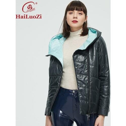 HaiLuoZi Women’s Jacket Plus Size Fashion Hooded Coat Casual Female Apparel Autumn Winter Short Thin Cotton Warm Women Parka 10