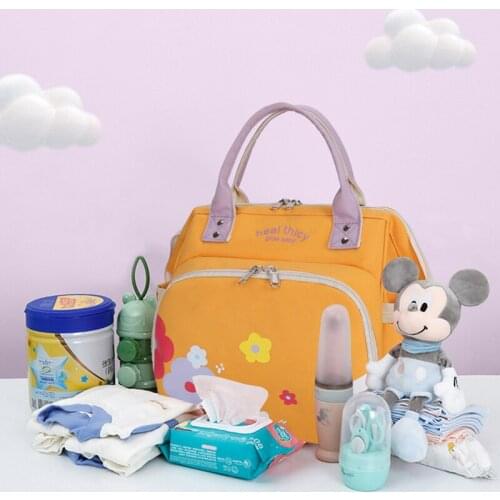 Hot Sale Fashion Mommy Bag Backpack Bag Leisure Flower Mom Handbag Travel Light Maternal and Child Small Backpack