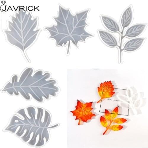 Leaves Coaster Silicone Resin Mold Tropical Maple Leaf Resin Casting Mold for Casting with Resin Concrete DIY Art Crafts