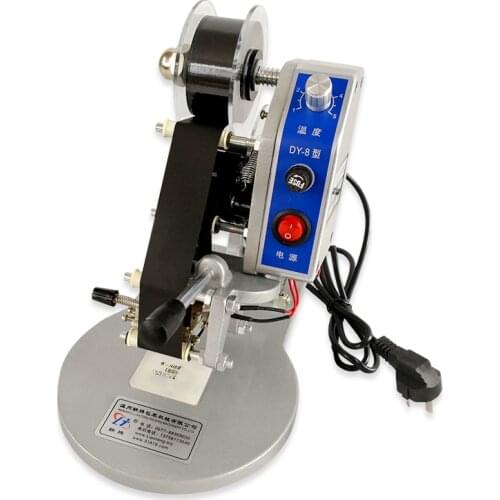 Date Coding Machine Hot Foil Stamp Coder Printer Machine Manual Expiry Date Code Ribbon Printer with Stamping Letters Alphabet