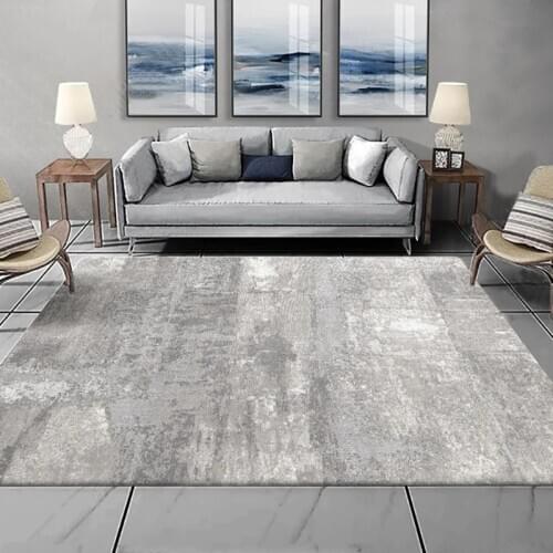 Fashion Modern Nordic Frosted White Old Gray Abstract Ink Wash Living Room Bedroom Kitchen Bedside Carpet Floor Mats