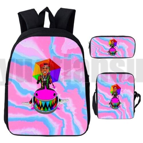 Rapper Tekashi 69 Backpack Men Album GOOBA Bag 3D Print 6ix9ine Softback Schoolbags Anime Teenager 3 Pcs/Set 12/16 Inch Bookbag