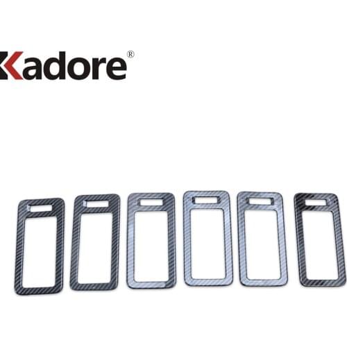 For Hyundai Grand Starex H-1 i800 2018 2019 2020 Carbon Fiber Car Interior Rear Seat Air Conditioning Vent Trim Cover Sticker