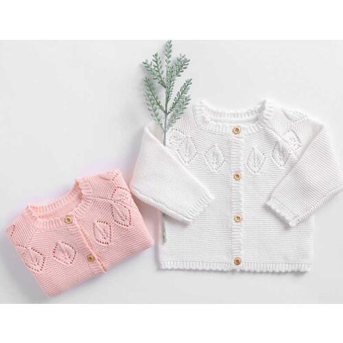 New 2021 Soft Breathable Baby Girls Jacket Autumn Long Sleeve Newborn Baby Coat Thin Knitted Outwear For Kids Clothes Tops Girls
