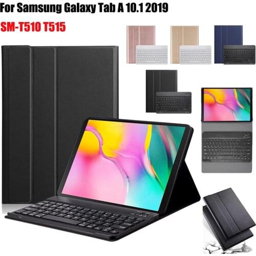New Bluetooth keyboard for Samsung Galaxy Tab A 10.1 2019 SM-T510 T515 magnetic case Stand Flip pouch Removable Cover Foldable