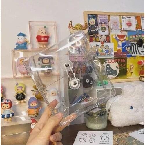 PVC winding storage bag Transparent storage case Portable makeup storage case for girls New Arrivals