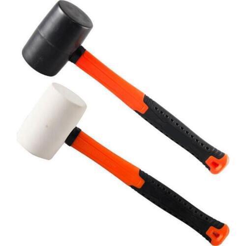 80 OZ Rubber Hammer Wear-resistant Tile Hammer with Round Head and Non-slip Handle Home Fitment Tools