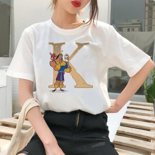 Merida Brave Disney Goth Womens Oversize Shirt Short Sleeve Y2K Funny Russia Family Look Letter K L M N O Trend T-Shirt Edgy