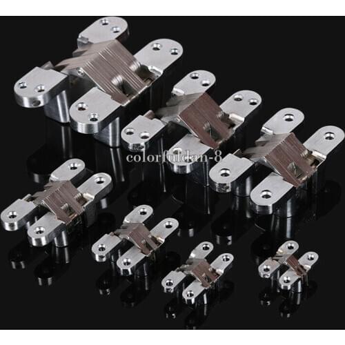 Brand New 10PCS Heavy Duty Hidden Cross Hinges Invisible Concealed Folding Door Hinges Durable