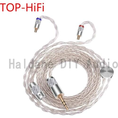 TOP-HiFi 3.5/2.5/4.4 Balanced Soft 1.2m 7nOCC Silver plated Headphone Upgrade Cable A2DC For CKR100 CKR90 CKS1100 LS50 E70