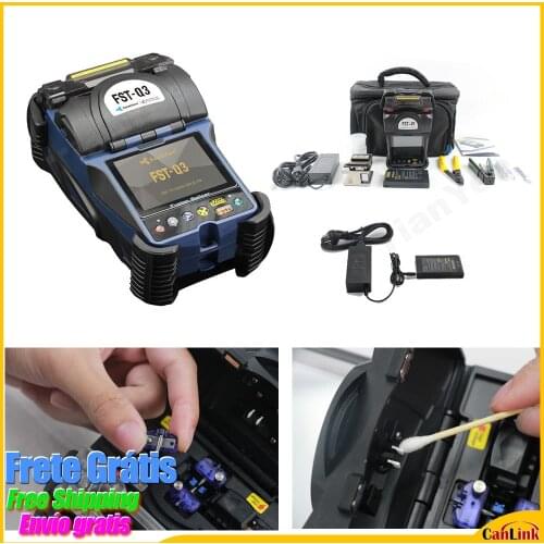 Tumtec FST-V1 FST-Q3 3.5' LCD Fusion Splicer Portable work at Height resolution Mini Screen Touch FTTH CCTV Fiber welding splice