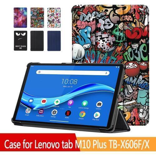 Ultra thin Cover for Lenovo Tab M10 Plus Case Strong Magnetic Adjustable Stand Cover for Lenovo Tablet M10 Plus TB-X606F/X