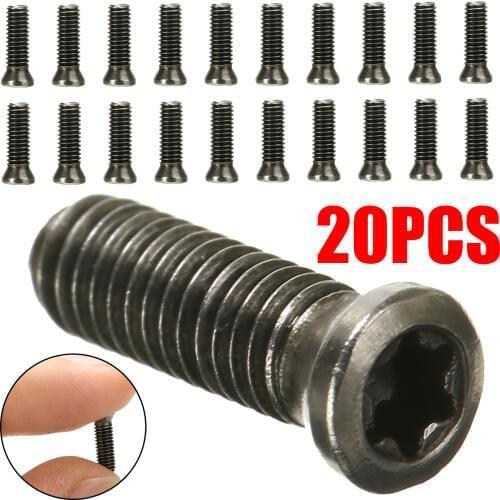 20Pcs M3x10mm CNC Insert Torx Screw Flat Head M3 Screws for Replaces Carbide Inserts CNC Lathe Tool