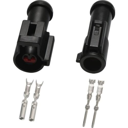 2 Pin Waterproof Automotive Electrical Plug Sealed Connector For Cars 5pcs
