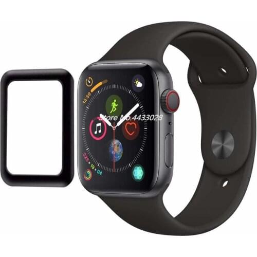 3D Curved Edge Full Glue Tempered Glass For Apple Watch 38 42 40 44 mm Full Cover Screen Protector For Watch 4 Series Film Glass