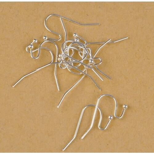 1000pcs Silver Plated Ball End Earring Findings Earrings Clasps Hooks Fittings for DIY Jewelry Making Supplies Accessories