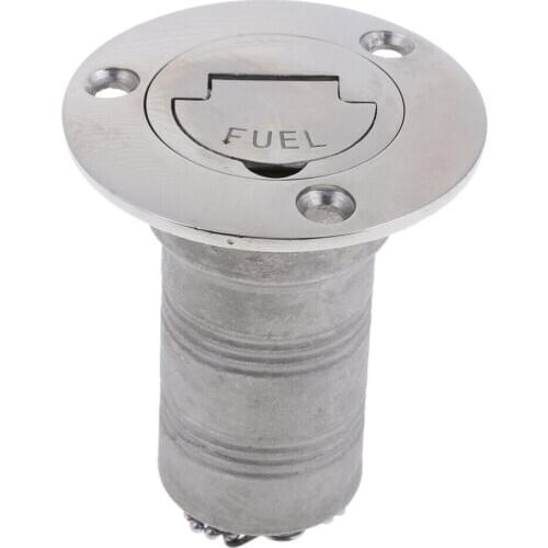 316 Stainless Steel Material Boat Deck Fill Filler Keyless Cap 1-1/2'' Fuel Marine