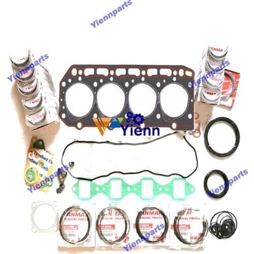 4TNE82 4TN82E 4D82E Overhaul Re-ring Kit With Piston Ring set Bearing For Yanmar Excavator Tractor Engine Repair Parts
