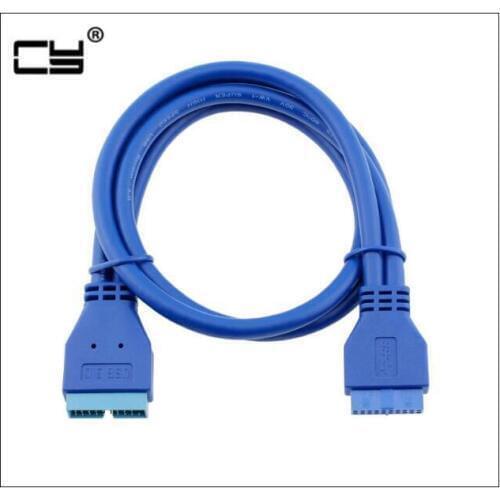50cm USB 3.0 20pin Motherboard Mainboard 20 pin Male to Male M/F Header Adapter Cable extension cable 0.5m &Male to Female