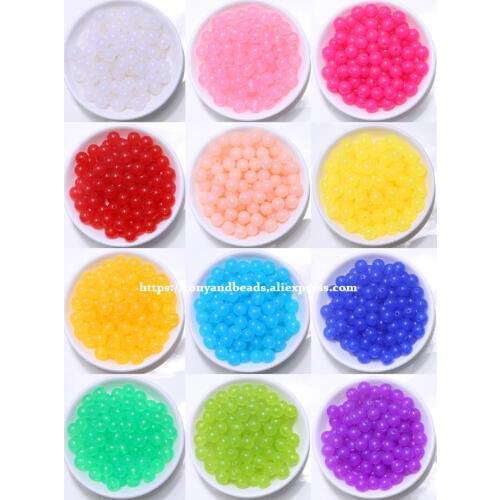 9th Aug Clear Gumball Bubblegum Acrylic Round Ball Spacer Beads 6 8 10 12MM Pick Size For Jewelry Making