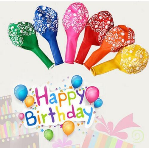 Baloons Ballon Helium Birthday Party 100pcs Lettering Happy Balloons Thickening 12inch Latex Ballon Decorations Kids Decor Ball