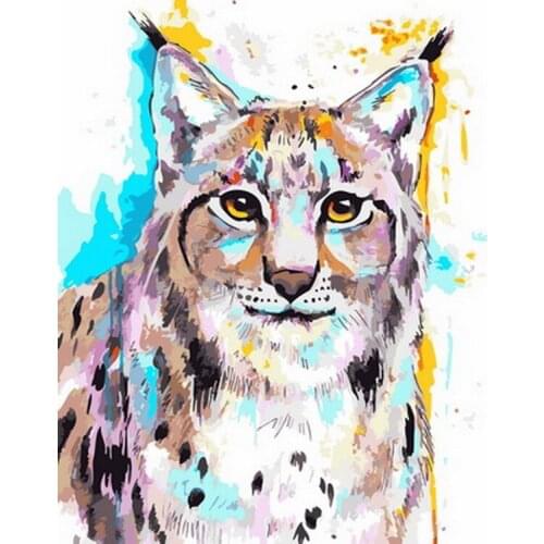 Frameless diy painting by numbers animals wall decor diy picture oil painting on canvas for home decor 4050cm kitty