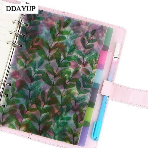 A5/A6/A7 6 Holes Colored index Page Spiral Book Loose Leaf Notebook Category Page Office Planner Accessories
