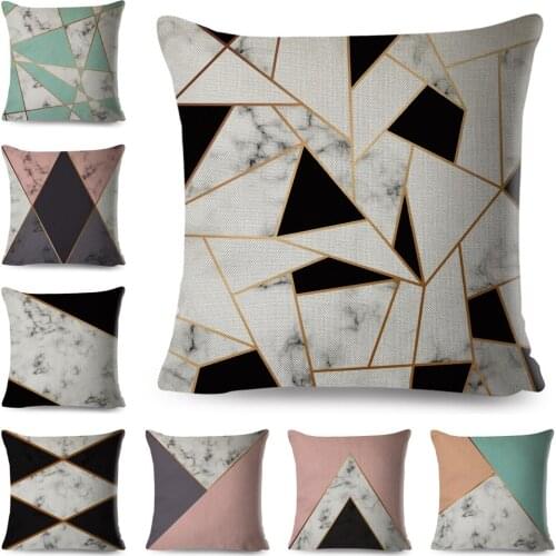 Nordic style Black and White Geometric Abstract Decorative Pillowcases Pillow Case Polyester 45x45cm Cushion Cover for Sofa
