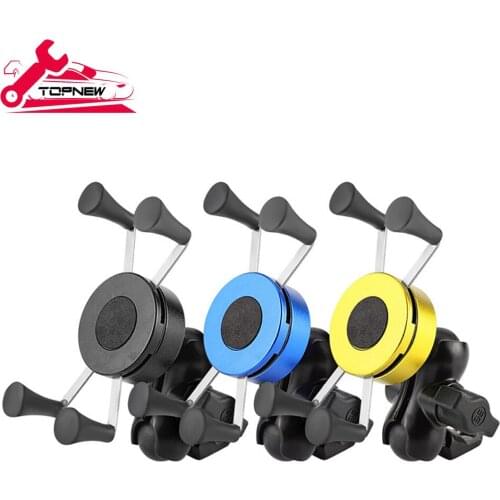 Motorcycle Handlebar Phone Holder Sturdy and Durable Adjustable X-type Mobile Phone Holder Suitable for Bicycles, Motorcycles