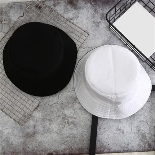 Double Side Women Bucket Hat Fashion Solid Men Women Summer Bucket Cap Foldable Wide Brim Hip Hop Hat Fisherman Hats