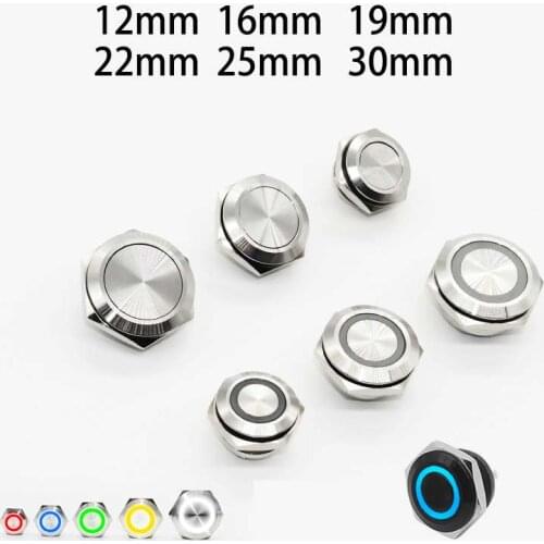 Electric Waterproof Power 12v Led Momentary Doorbell Mini Push Button Switch Micro Pressure Switches 220v 24v Smart Home 12mm