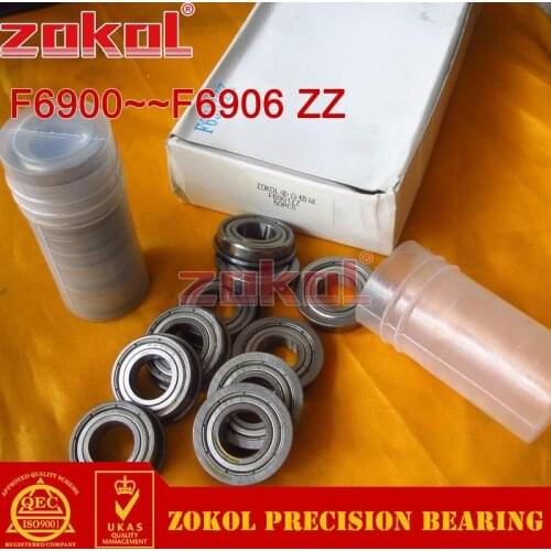 ZOKOL F6900 ZZ bearing F6900ZZ Flange bearing F6900-ZZ Deep Groove ball bearing 10*22(25)*6mm