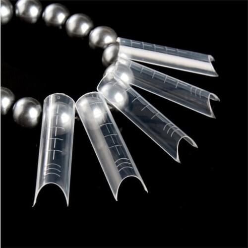 2020 Nail Tips Form Mold Kit Quick Poly Nails UV Builder Acrylic Gels French Style Good Quality Plastic Finger Art Extension Tip