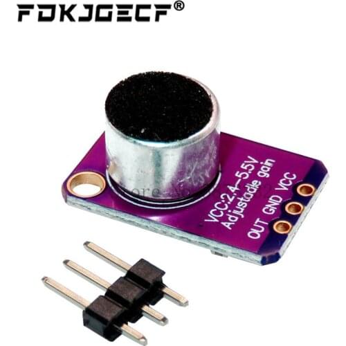 GY-MAX4466 MAX4466 Electret Microphone Amplifier Module Adjustable Gain OUT GND VCC Amplifier Board 2.4-5V DC For Arduino