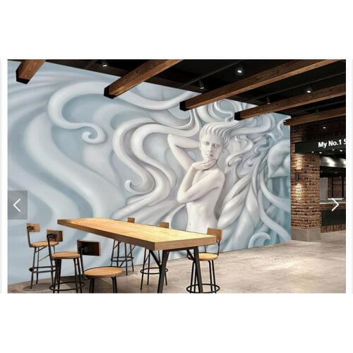 Customized 3d photo wallpaper 3d wall mural wallpaper KTV bar setting wall reliefs beauty sculpture living room decoration