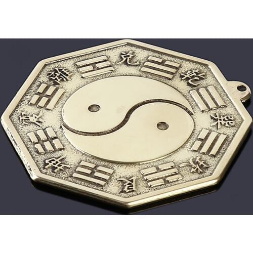 Fengshui Chinese Concave Convex Copper Taiji Bagua Mirror Wall Hanging The 8 Hexagrams Mirror Home Decor